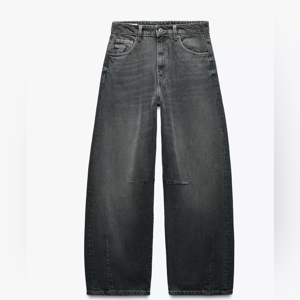 Women’s Zara Black Barrel Jeans